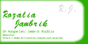 rozalia jambrik business card